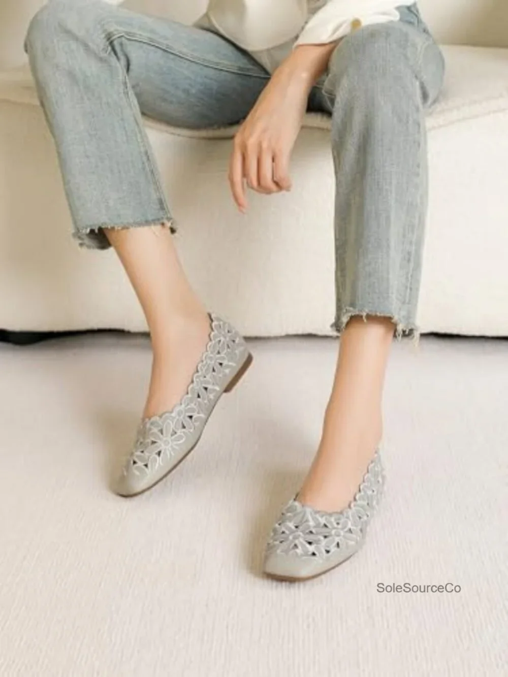 Women's Square Toe Ballet Flats Slip On Dress Shoes Faux Leather Comfort Arch